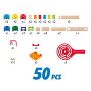 Jucarie din lemn - Marble Run Crazy Rollers (50 piese)