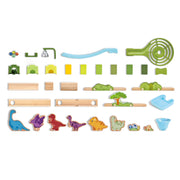 Jucarie din lemn - Marble Run Dino Adventure (131 piese)