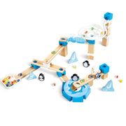 Jucarie din lemn - Marble Run Penguin Playland (112 piese)