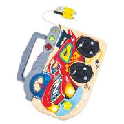 Jucarie din lemn - Placa interactiva Masina de curse