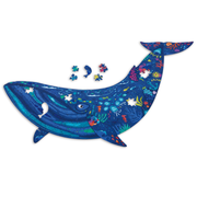 Puzzle - Balena cu cocoasa cu piese tematica ocean, 200 piese