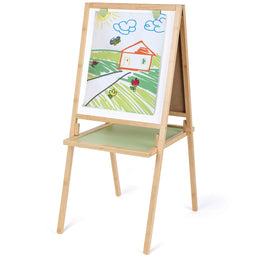 Sevalet din bambus pliabil, fata-verso cu accesorii (13 piese)