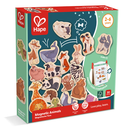 Jucarie din lemn copii - Magneti cu animale (30 piese)