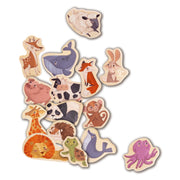 Jucarie din lemn copii - Magneti cu animale (30 piese)