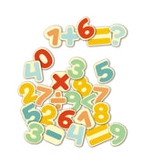 Jucarie din lemn copii - Magneti numere (54 piese)