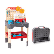 Jucarie din lemn - Banc de lucru pentru service si reparatii auto (71 piese)