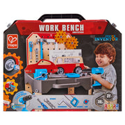 Jucarie din lemn - Banc de lucru pentru service si reparatii auto (71 piese)