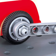 Jucarie din lemn - Banc de lucru pentru service si reparatii auto (71 piese)