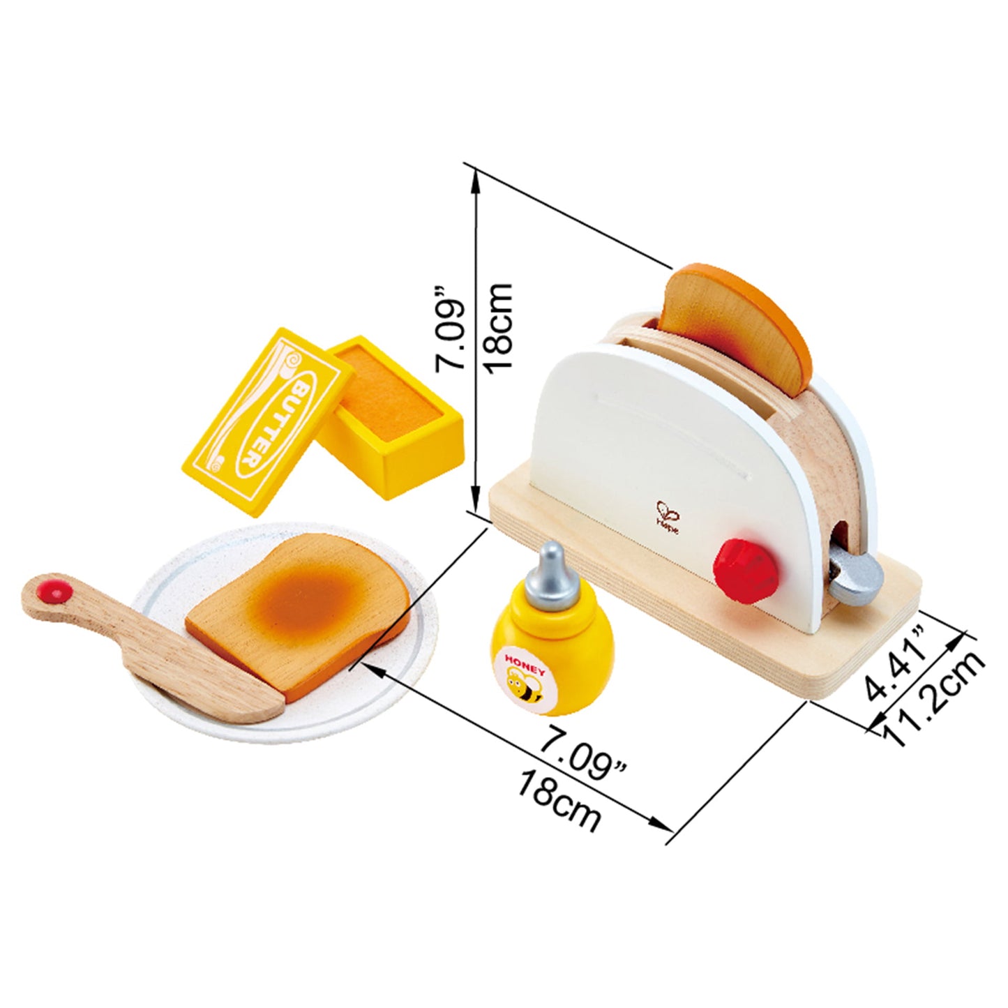 Jucarie din lemn - Toaster si accesorii mic dejun