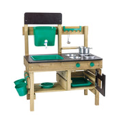 Jucarie din lemn - Bucatarie cu accesorii pentru copii, de exterior (14 piese)