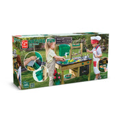 Jucarie din lemn - Bucatarie cu accesorii pentru copii, de exterior (14 piese)