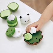 Jucarie din lemn - Set deserturi verzi pentru copii (8 piese)