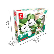 Jucarie din lemn - Set deserturi verzi pentru copii (8 piese)