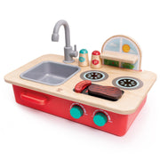 Jucarie din lemn - Mini bucatarie cu chiuveta (7 piese)