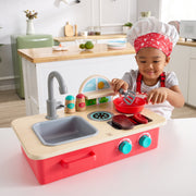 Jucarie din lemn - Mini bucatarie cu chiuveta (7 piese)