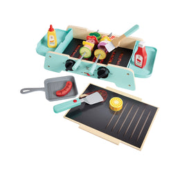 Jucarie din lemn - Set gratar si plita pentru copii (24 piese)