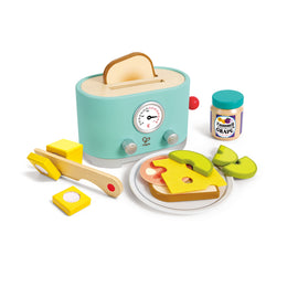 Jucarie din lemn - prajitor de paine pentru copii, Ding & Pop-up (15 piese)