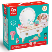 Jucarie din lemn - Masa de toaleta eleganta pentru copii (14 piese)