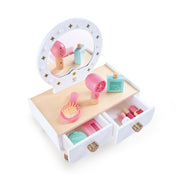 Jucarie din lemn - Masa de toaleta eleganta pentru copii (14 piese)