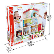 Jucarie din lemn - Casa de papusi mobilata tip vila (29 piese)