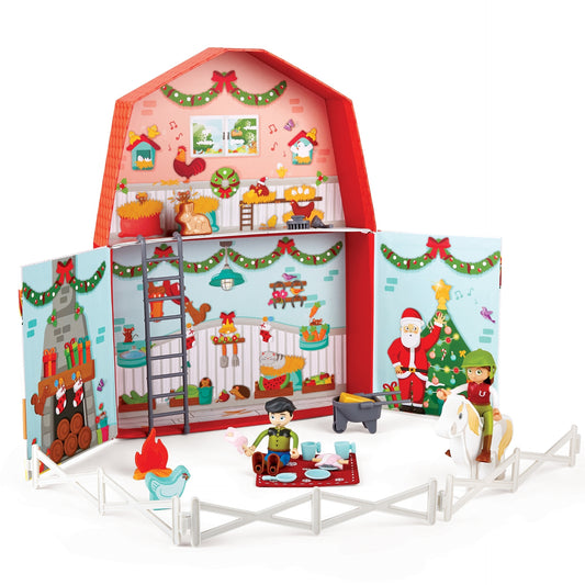 Jucarie din lemn - Hambar, Calendarul de Advent de Craciun (24 piese)