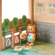 Jucarie din lemn - Casa din jungla a tigrilor (38 piese)