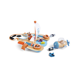 Jucarie din lemn - Catamaran (18 piese)