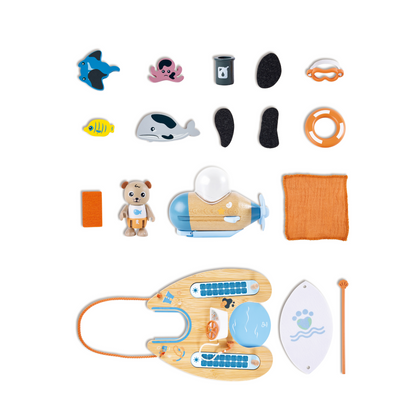 Jucarie din lemn - Catamaran (18 piese)