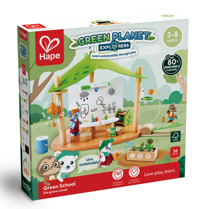 Jucarie din lemn - Scoala Planetei Verzi (36 piese)