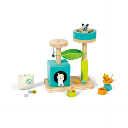 Jucarie din lemn pentru copii - Set de joaca Kitty Haven