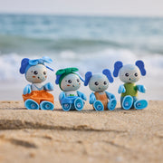 Jucarie din lemn - Familia de elefanti de jucarie (10 piese)