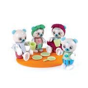 Jucarie din lemn pentru copii - Familia de ursi polari (10 piese)