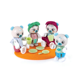 Jucarie din lemn pentru copii - Familia de ursi polari (10 piese)