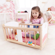 Jucarie din lemn pentru copii - Leagan papusi Rock-a-bye