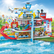 Jucarie din lemn - Tren Mega City (55 piese)