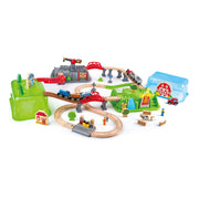 Jucarie din lemn - Trenul rural (41 piese)