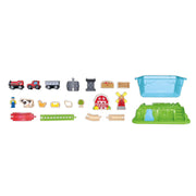 Jucarie din lemn - Trenul rural (41 piese)