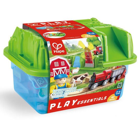 Jucarie din lemn - Trenul rural (41 piese)