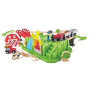Jucarie din lemn - Trenul rural (41 piese)