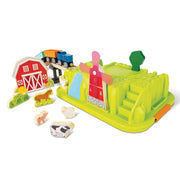 Jucarie din lemn - Trenul de la ferma (40 piese)