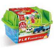 Jucarie din lemn - Trenul de la ferma (40 piese)