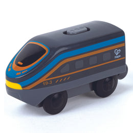 Locomotiva neagra de jucarie cu baterii pentru copii