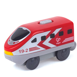 Locomotiva rosie de jucarie cu baterii pentru copii