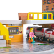 Jucarie din lemn - Set gara portabila