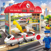 Jucarie din lemn - Set gara portabila