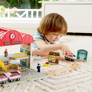 Jucarie din lemn - Set gara portabila