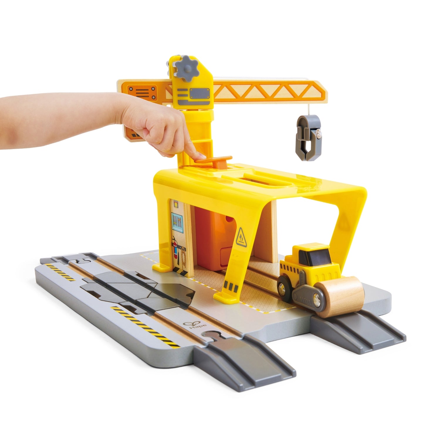 Jucarie din lemn - Set constructii macarale feroviare