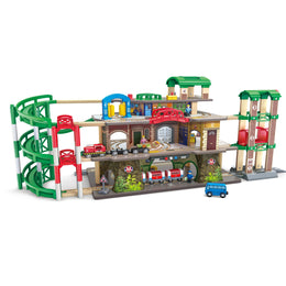 Jucarie din lemn - Tren pe 3 nivele (58 piese)