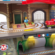 Jucarie din lemn - Tren pe 3 nivele (58 piese)