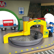 Jucarie din lemn - Tren pe 3 nivele (58 piese)